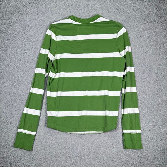 Lot 2 Vintage Abercrombie & Fitch Striped Long Sleeve Shirts Men’s LG Moose Crew - Picture 6 of 15